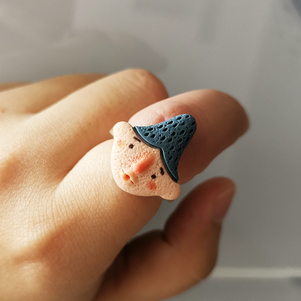 Wholesale Jewelry Cartoon Character Avatar Resin Ring Nihaojewelry display picture 3