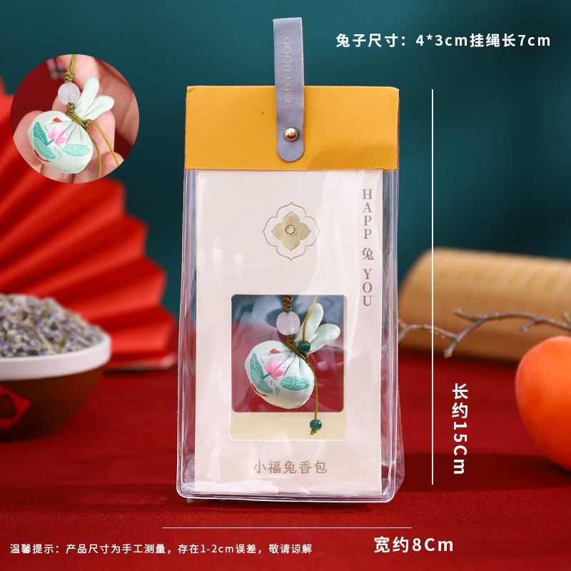 Persimmon Ruyi caramelo conejo bolsita Persimmon bolsita bendición portátil mini bolsita adornos regalo colgante