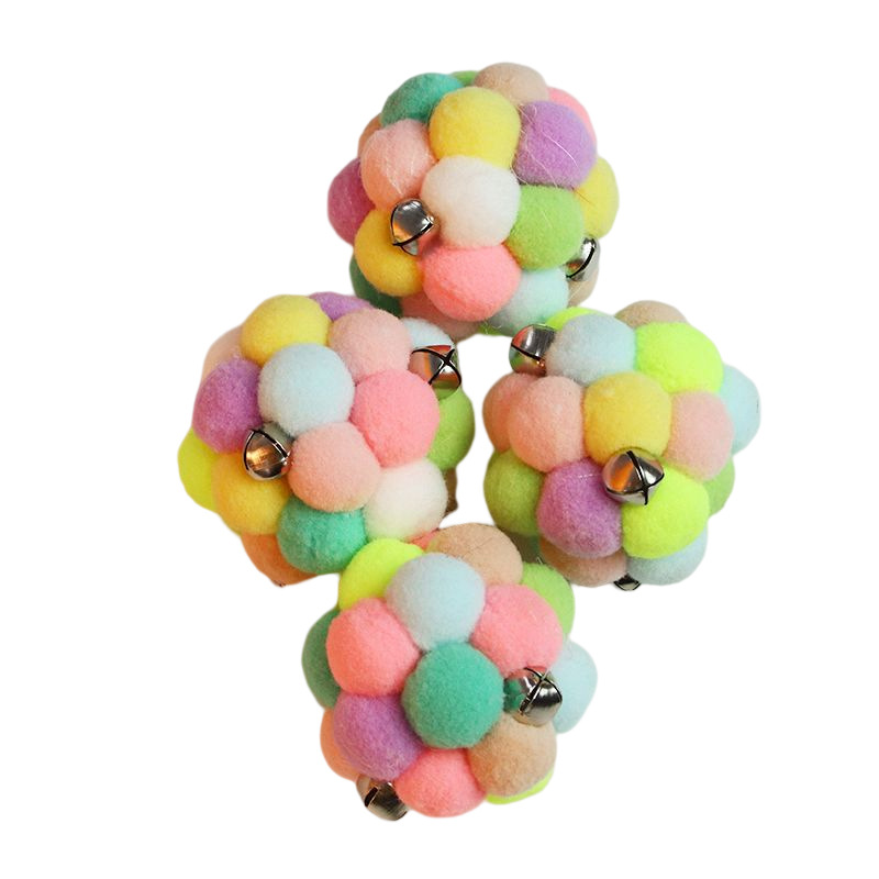 Juguetes de gato nuevo transfronterizo en stock juguetes de gato auto-Hola felpa campana bola gato alivio artefacto gato juguetes al por mayor