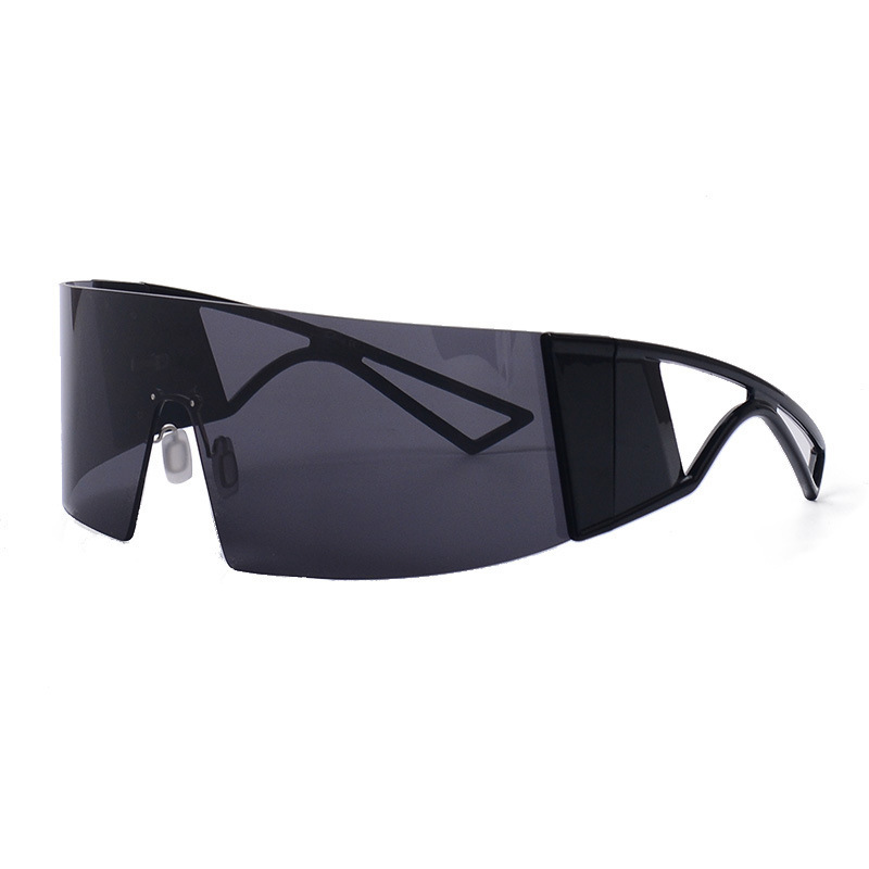 2021 New Fashionable Large Frameless One Piece Men's and Women's Sunglasses Windshields_voghion.com