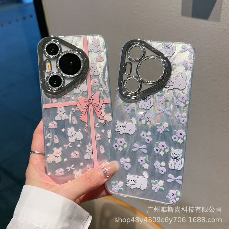 Diamond Lens Film Suitable for Oppo A6S Phone Case Reno16 Cartoon Feather Yarn Painting Findx9 Electroplating