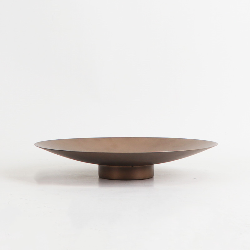 New Chinoiserie Antique Copper Bonsai Flower Vessel Moss Flower Ornaments Sales Office Exhibition Hall Medieval Fruit Plate Ornaments Soft Decoration