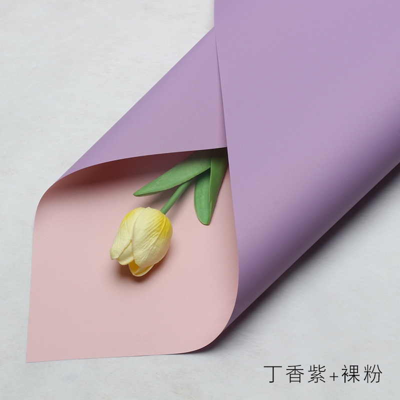 Venta directa de fábrica de papel de embalaje de flores impermeable bicolor Ouya papel ramo floristería floristería material de embalaje floral al por mayor