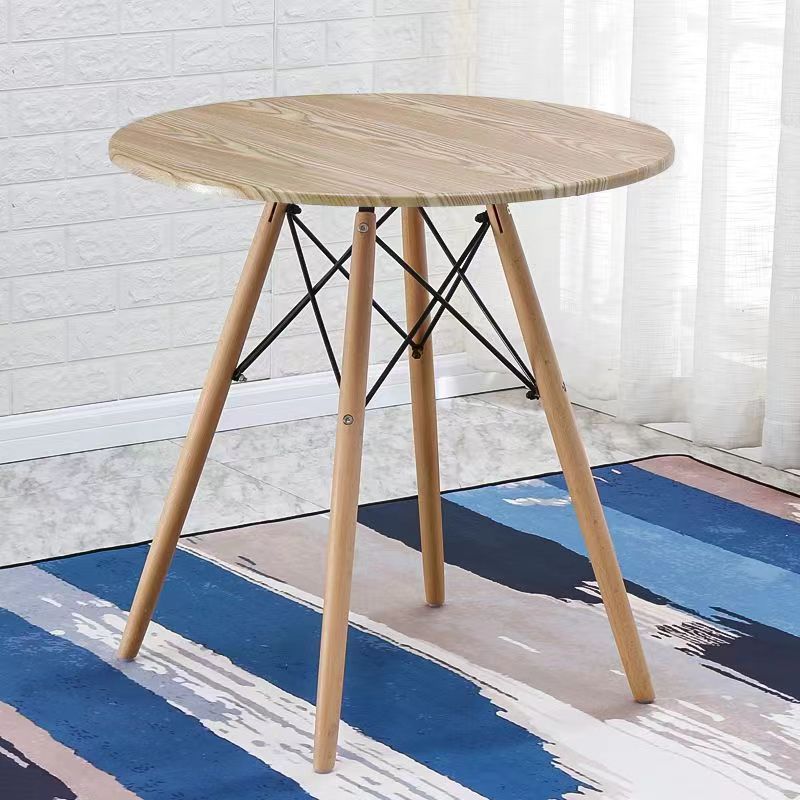 Mesa de comedor redonda para el hogar, mesa de negociación de recepción de café, moderna, sencilla, de lujo, accesible, para apartamento pequeño, mesa redonda pequeña Eames