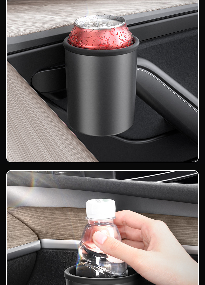 Suitable for Tesla Yl New Version Model 3/Y Door Cup Holder Storage Box Special Cup Holder Accessories