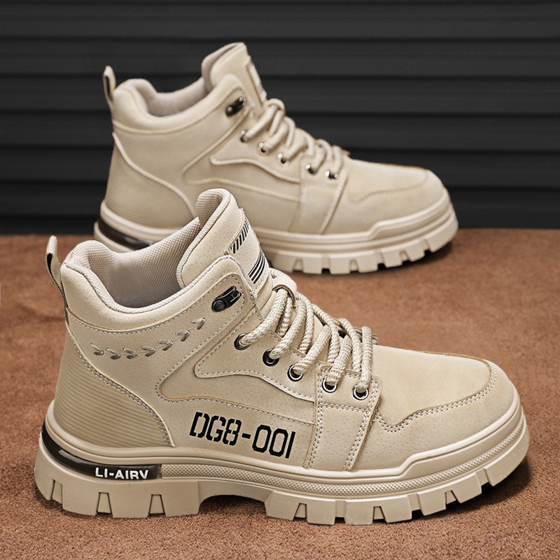 Zapatos de estilo británico para hombres con suela gruesa aumentada botas Martin para hombres zapatos de moda de alto nivel para hombres 2024 otoño y invierno zapatos de motocicleta