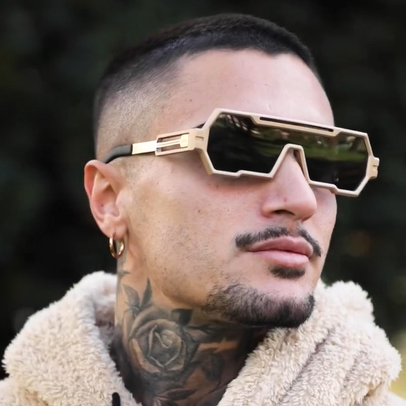 Steampunk One Piece Irregular Sunglasses For Men And Women_voghion.com