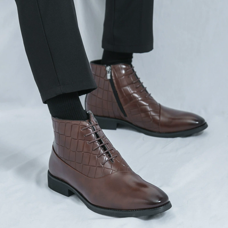 Ботинки Martens, модные высокие демисезонные ботинки, трендовый классический пиджак, большой размер, крокодиловый принт