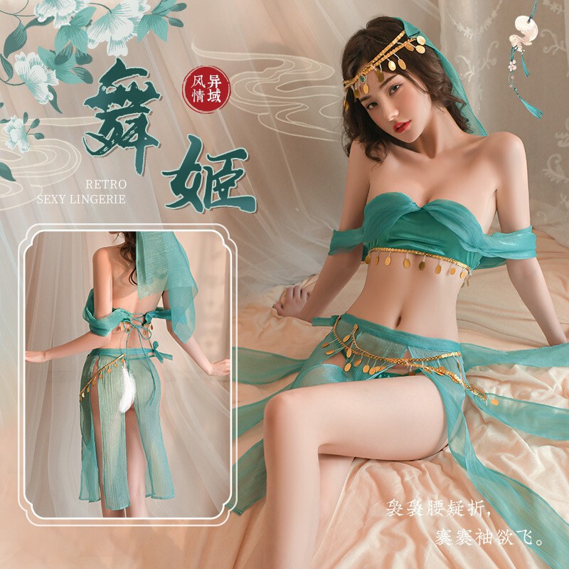 Sexy Lingerie Western Dance Girl Suit Hanfu Dance Girl Sexy Lingerie Chinese Style Uniform Temptation Flirting Pajamas