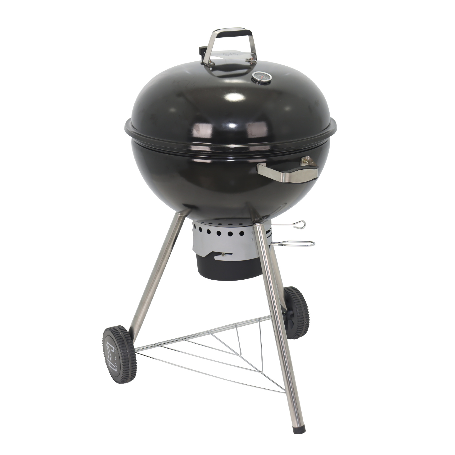 Foshan personalizado 22 pulgadas con ceniza horno de manzana parrilla al aire libre a prueba de viento horno de camping horno de parrilla de manzana portátil