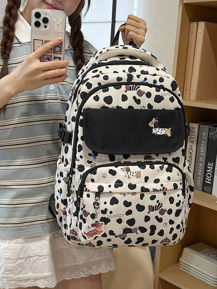 Nueva mochila escolar de alto valor para estudiantes de niña, mochila para estudiantes de secundaria, impresión para estudiantes de primaria, mochila de gran capacidad para estudiantes de secundaria
