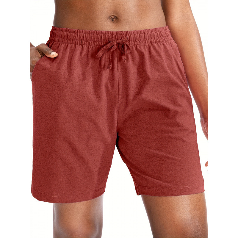 2026 Cross-Border New European and American Women's No. 7 Long Bermuda Shorts Knitted Casual Walking Shorts