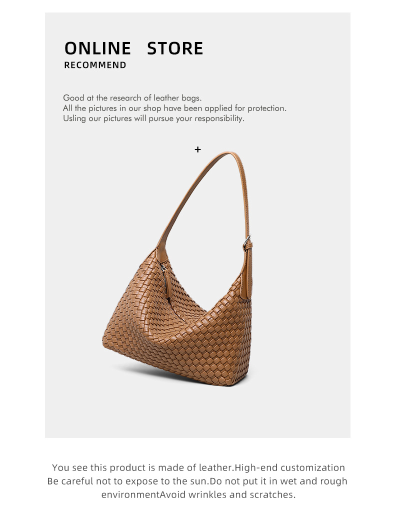 Túi tote nữ cỡ lớn đeo chéo kiểu vintage handmade dệt — màu nâu, màu trắng ngà, màu tím hoa cà chi tiết 5