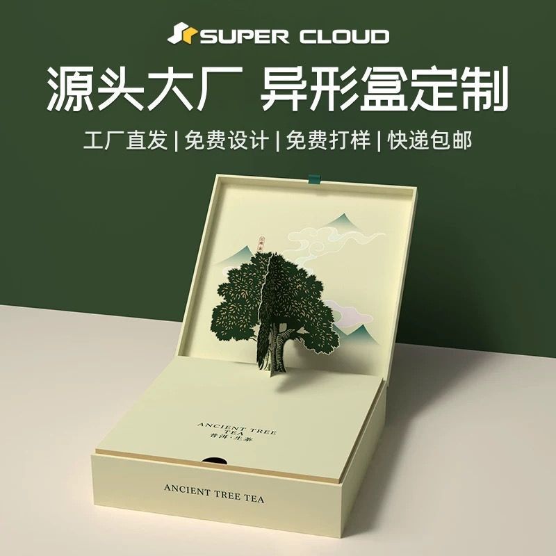 ハードカバーの特殊な形のギフトボックス、カスタマイズされたハイエンドのジュエリーとスキンケア製品の包装箱、カスタマイズされたフリップトップのヘルスケア製品のギフトボックス|undefined