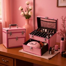 定制化妆箱便携化妆品收纳箱立体高颜值化妆箱美甲师家用多功能