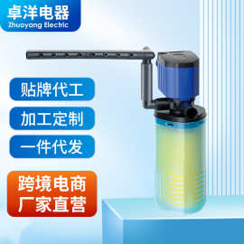 鱼缸增氧挂壁水泵15W 水族箱家用雨淋式免换水静音增氧过滤小水泵