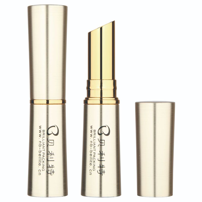 Sub-Packaging Small Waist Aluminum Thin Slanted Lipstick Tube DIY Metal Magnetic Buckle Lip Gloss Direct Filling Lipstick Tube Packaging Material