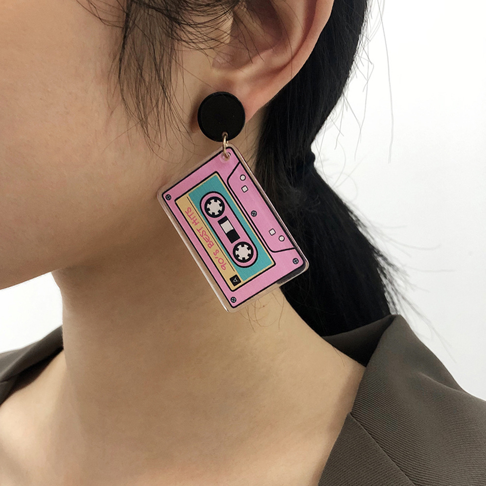 Tape Exaggerated Funny Hip-hop Style Geometric Earrings display picture 15