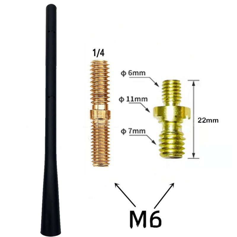 Signal Spiral — Universal vehicle antenna - m6-to-m7-to-14-with-hole