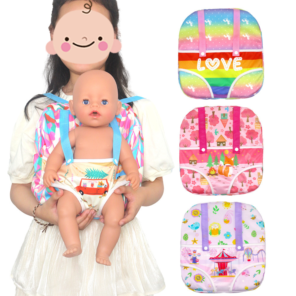Doll Backpack Straps Suitable for 12/14/16/ 18inch Dolls American Girl Storage Clothes Accessories Cross-Border