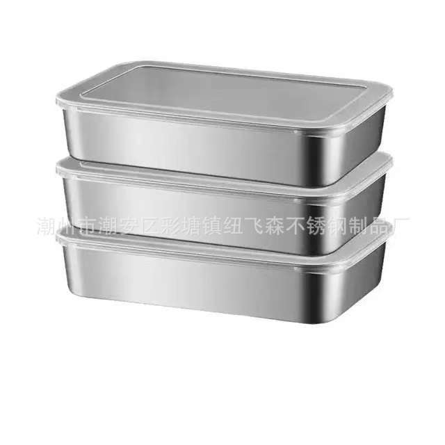 餃子冷凍箱ステンレス食品級水餃子急凍収納箱冷蔵庫専用餃子箱新鮮箱|undefined