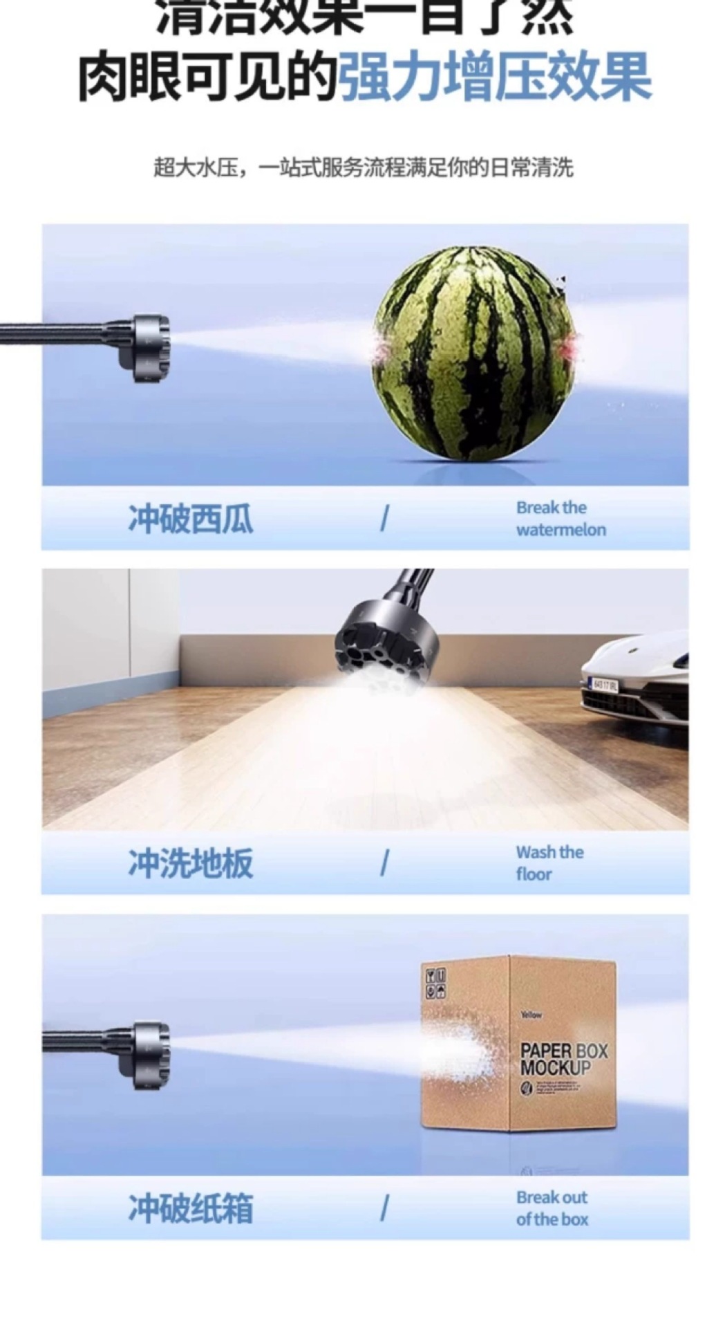 Suitable for wireless car washers, high-pressure water guns, household cleaning tools, powerful booster, high-power rechargeable lithium battery 20