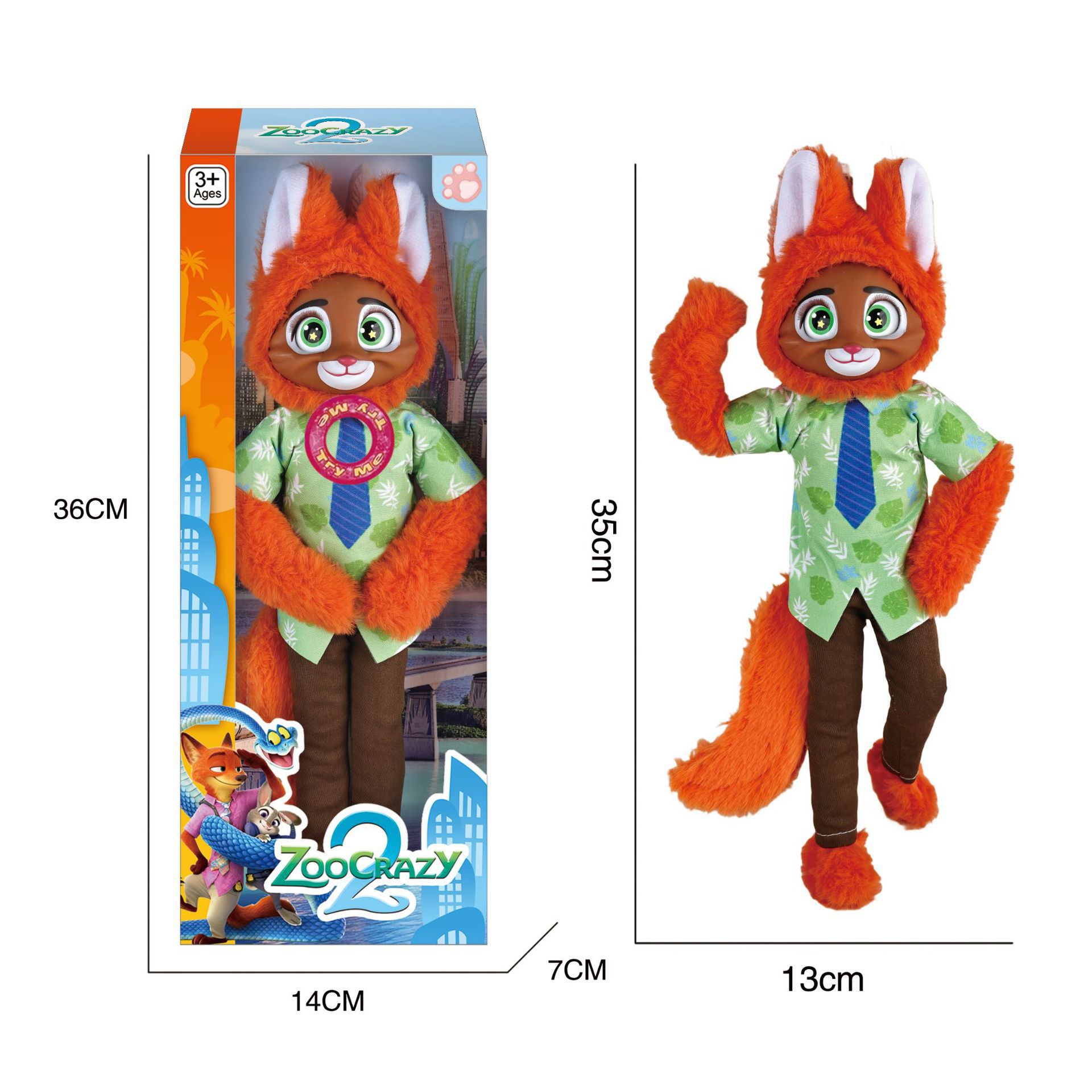 Transfronterizo Mad Animal City 2 muñecas Judinique con luces musicales ojos 3D hechos a mano muñecas perimetrales juguetes