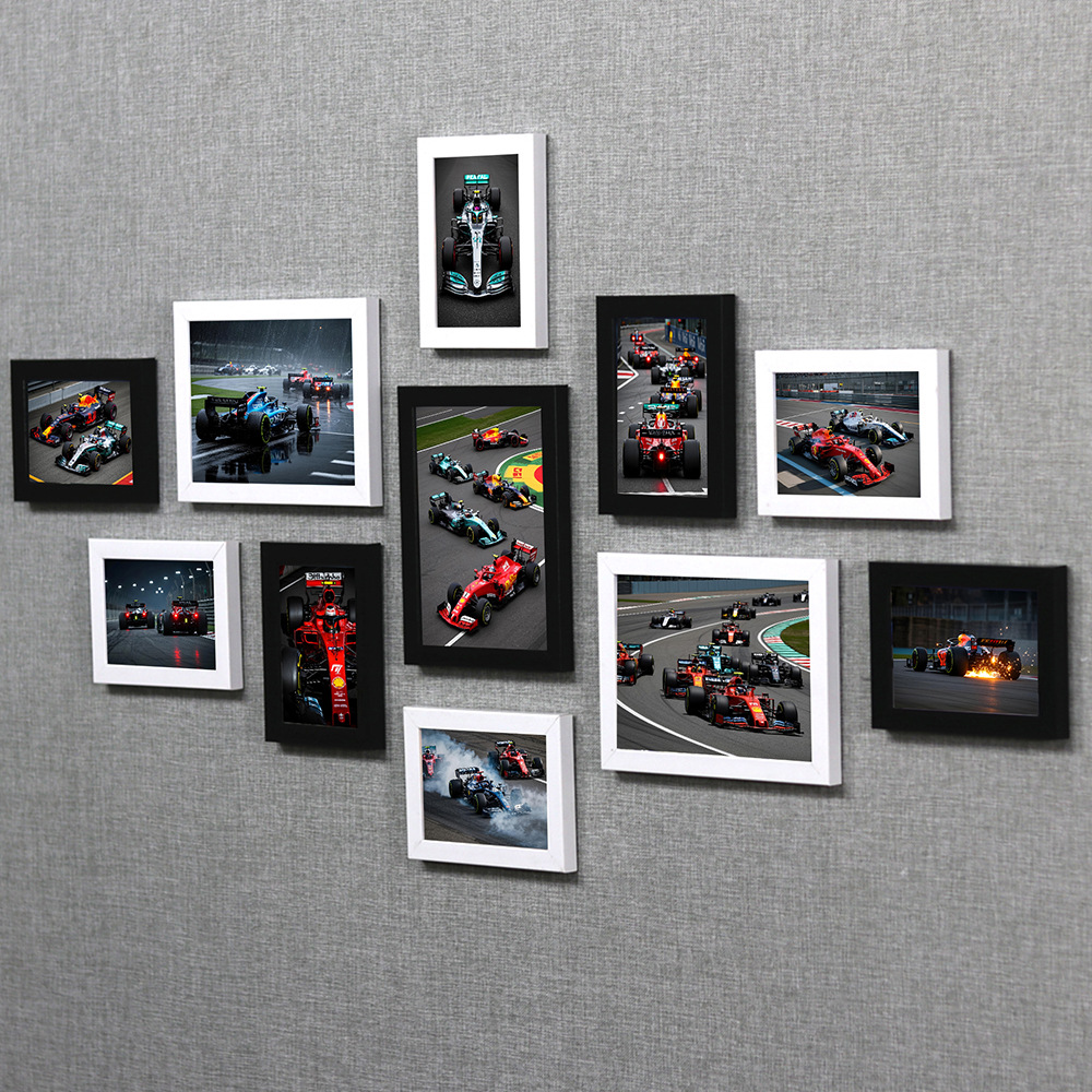 Nuevo póster de Fórmula 1 Fans regalo de pared marco de fotos combinación de fondo de decoración de pared de fotos image 5