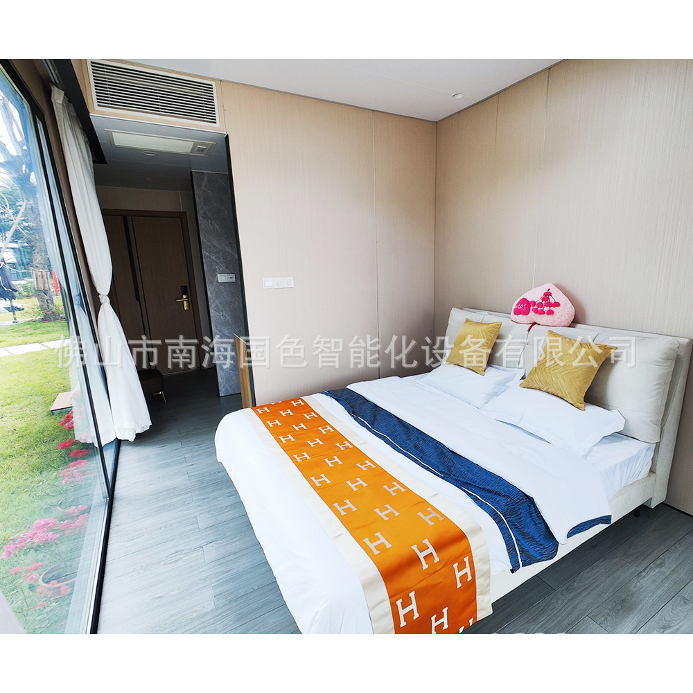 Turista Scenic Spot luz villa de acero triángulo de madera Casa B & B espacio móvil cápsula Hotel Oficina Sunshine Room contenedor