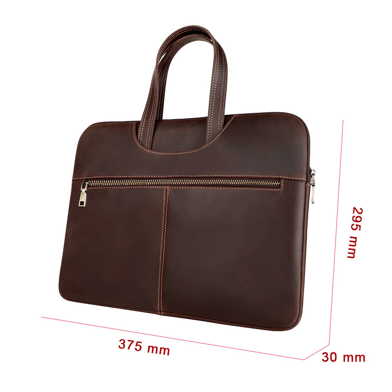 Suitable for Apple Laptop Macbookpro 15inch Laptop Bag Crazy Horse Leather Protective Cover Genuine Leather