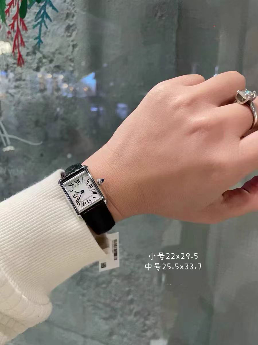 韓国版迪通ナ復古戦車方形女史山度士石英腕時計中古mus女時計watch
