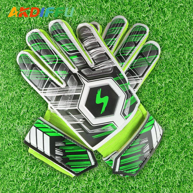 Fábrica al por mayor niños adultos fútbol portero guantes de látex anti-colisión dedo guardia portero guantes mano guardia