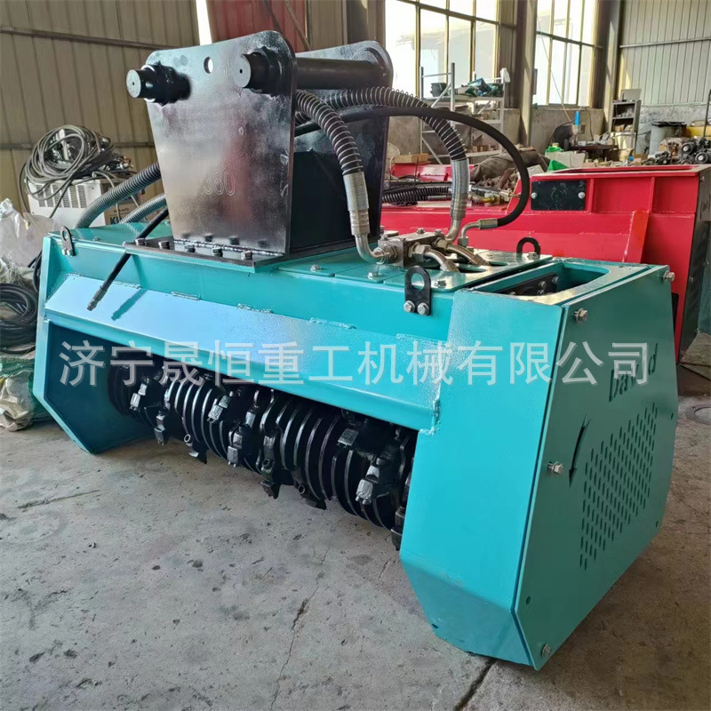 挖机液压碎树机 芦苇园林树枝粉碎机微挖打草机 开荒旋耕机碎灌木