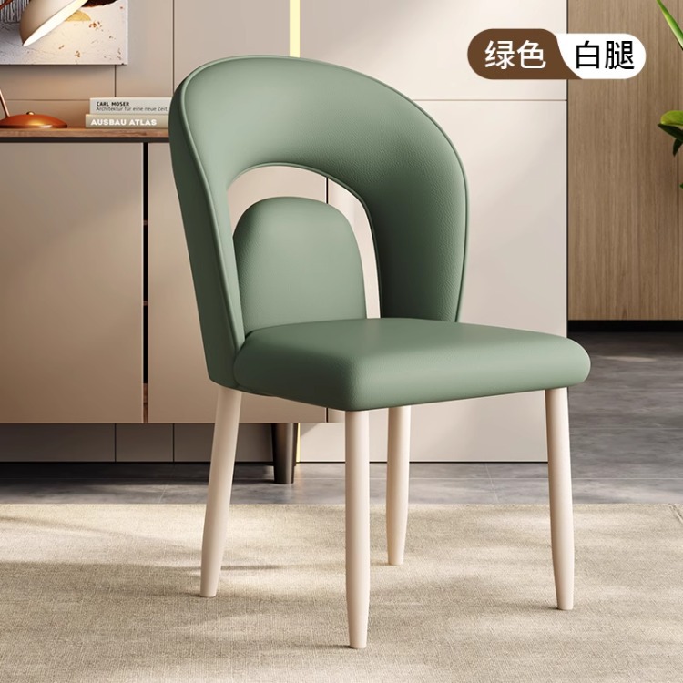 Silla de comedor Silla de mesa de comedor de lujo ligero Sensación de alta gama Hogar Silla de respaldo de hierro forjado italiano nórdico moderno Taburete de negociación de hotel