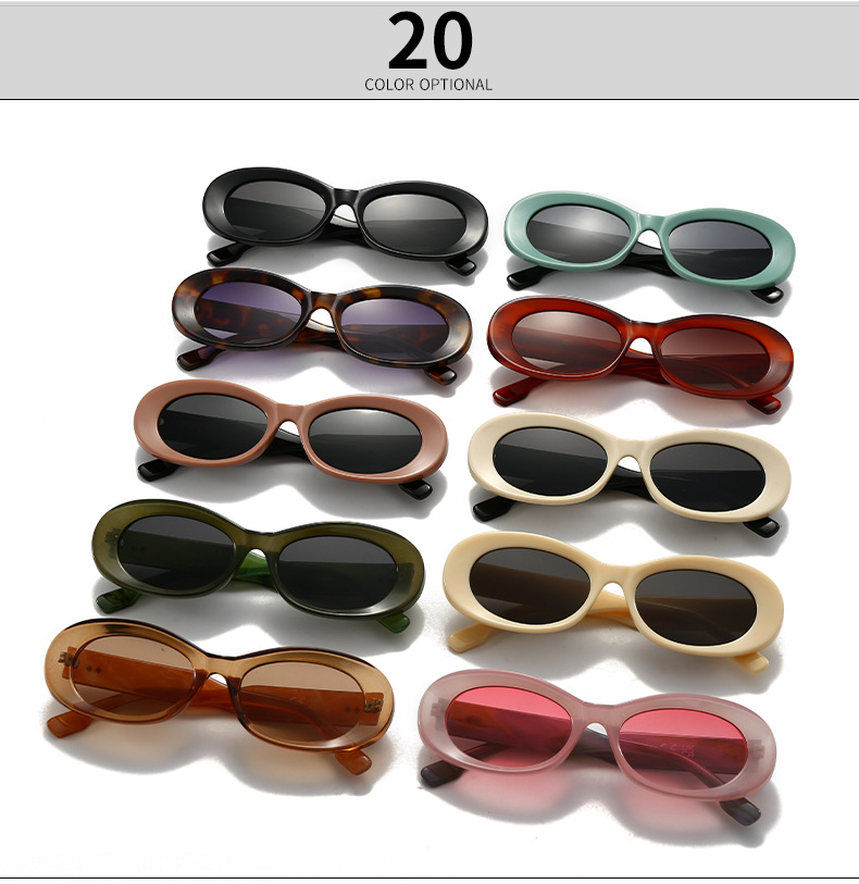 60g Weight Full Frame Glasses Structure Sunglasses Classification PC, UV400 Protection Lens Material Oval Frame Glasses Style Casual, Outdoor Occasion Geometric Pattern Unisex Gender Vintage Style, Classic Style Style Vintage Style Classic Style Geometric PC UV400 Protection Oval Frame Full Frame Women's Sunglasses 2