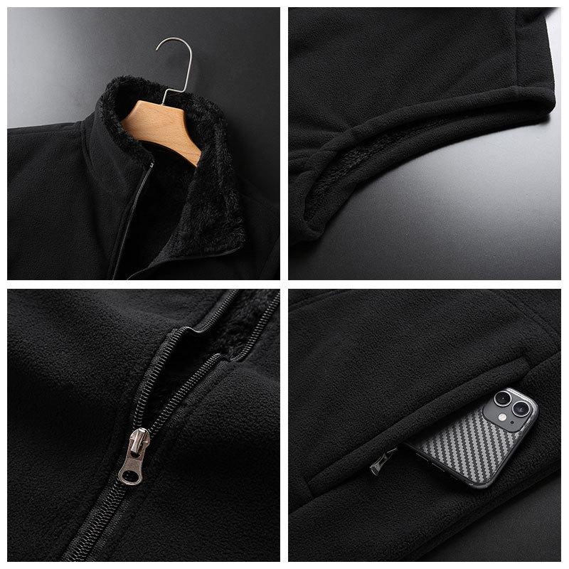 Chaleco de hombre nuevo tamaño agitado de vello de mediana edad y vello caliente invierno ocio chaqueta de hombro chaleco de hombre