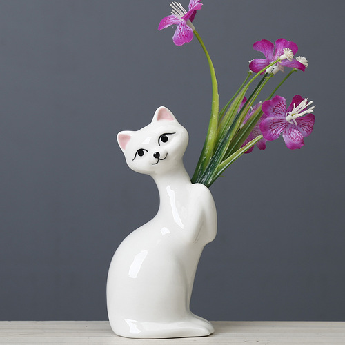 Wholesale cross-border e-commerce creative Nordic ceramic vase ornaments living room home decoration desktop mini flower dryer