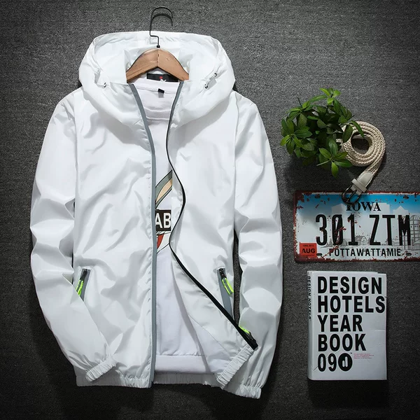 Reflective outdoor spring and autumn windbreaker for men and women plus fat coat coat LOGO foreign trade large size jacket wholesale for men and women
