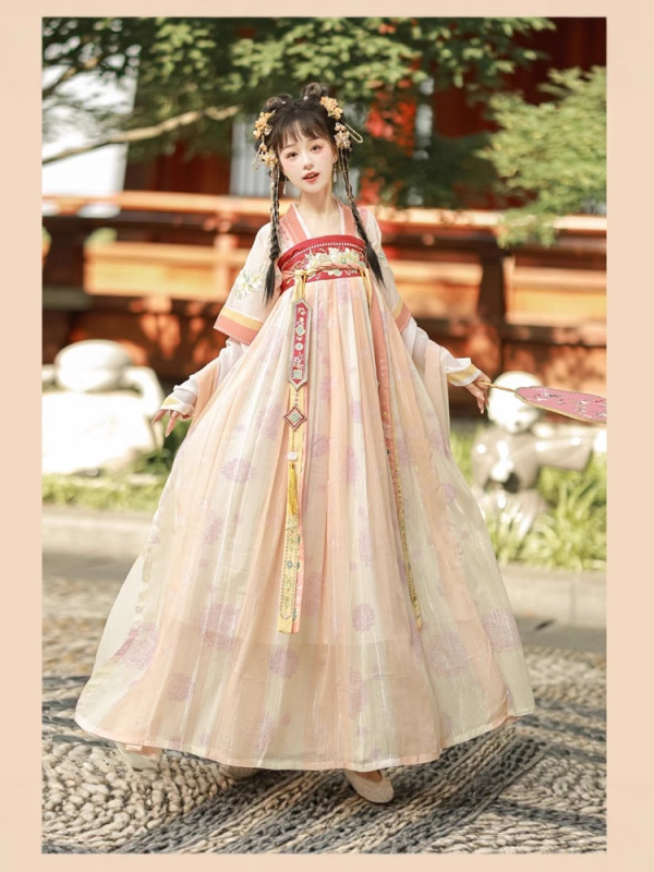 新しいオリジナル漢服 [Yumingqiu] 中国風唐製胸丈刺繍スカート女子学生のための日常春と秋のスタイル|undefined