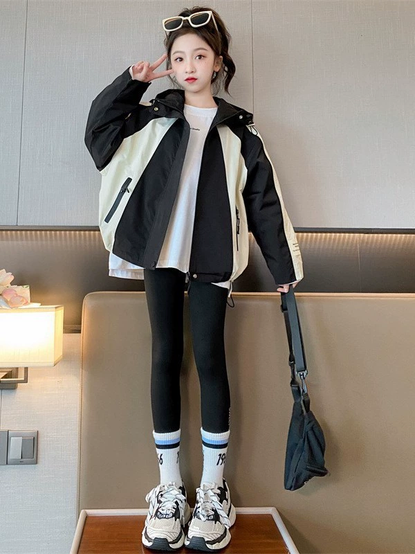 Демисезонная куртка осенняя, детский trench coat, коллекция 2023 года, западный стиль, для подростков