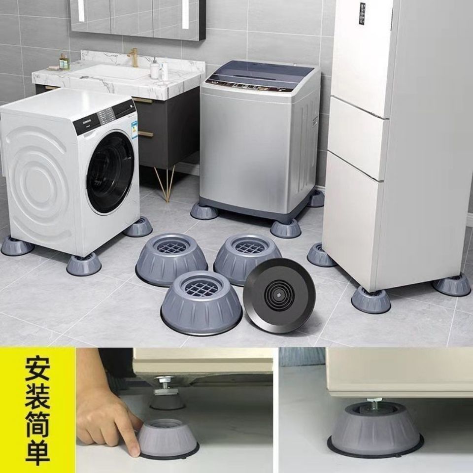 Almohadillas para los pies de la lavadora, antivibración, antideslizantes, almohadillas amortiguadoras, tambor pulsador aumentado a prueba de humedad, refrigerador, base universal para lavadora