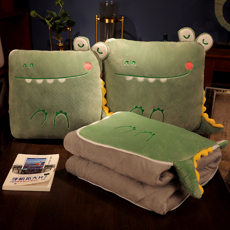 pillow and quilt dual-use office nap small pillow car blanket car folding summer cute