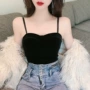 外穿小众性感金丝绒吊带