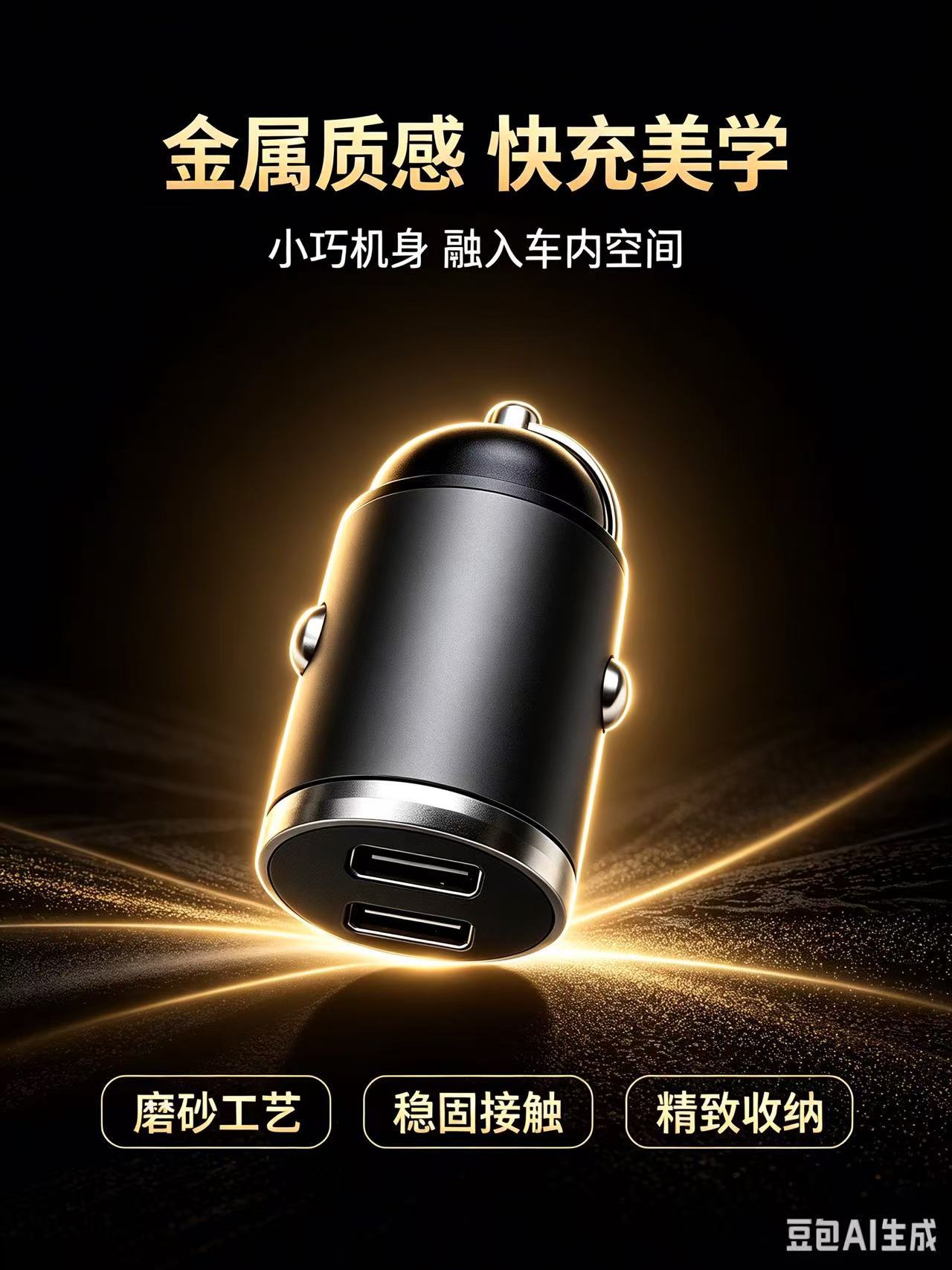 New Product 42.5W Super Fast Charging Dual-Port Hidden Aluminum Alloy Mini Pull-Tab Mobile Phone Car Charger