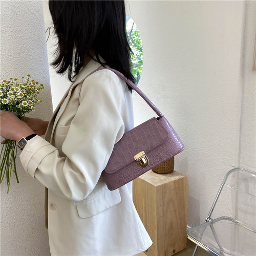 Women's bag wholesale  internet celebrity fashion bag women's new trendy Korean version stone pattern hand shoulder bag armpit bag