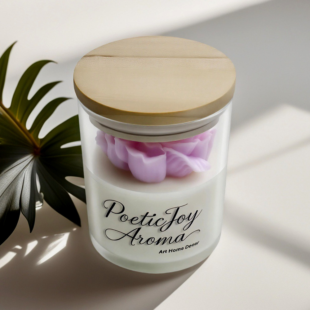 Taza de velas de aromaterapia floral de modelado a mano Vela de fragancia cálida y de alta gama Regalos de cumpleaños Entusista de cera de soja