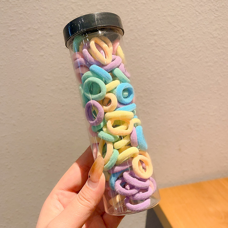 Niños no lesionan anillo de toalla de cabello niña pulgar banda de goma anillo de cabello de mujer de alta elasticidad cuerdas de cabello de bebé adornamiento para el cabello