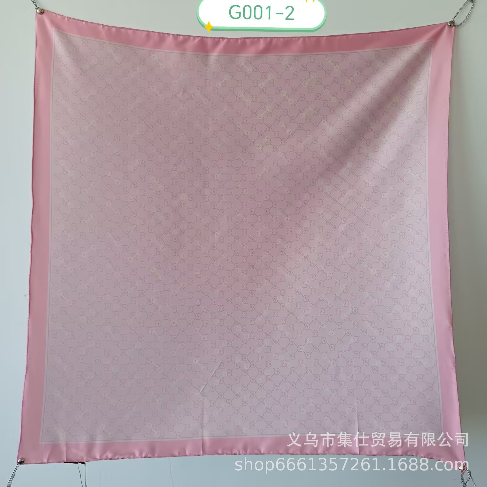 Bufandas de seda de moda europeas y americanas transfronterizas bufandas elegantes de alta calidad lujosas impresión de letras de seda impresión caliente en el extranjero