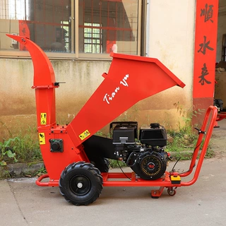 【定制款】园林枝条切碎机多用碎木机小型可移动树叶碎叶机