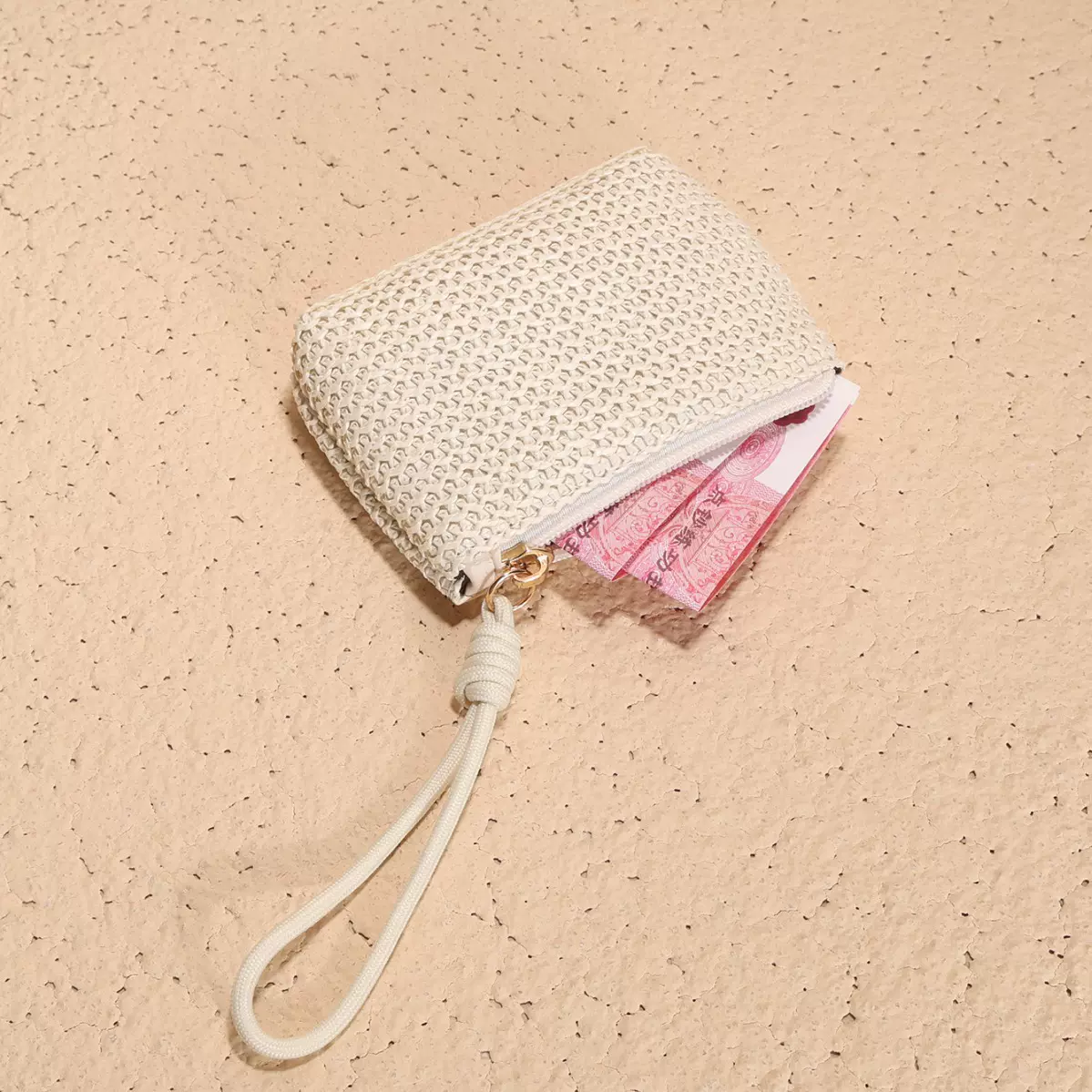 小钱包零钱包卡包手包草编小包手挽包收纳包硬币证件卡包女士小包